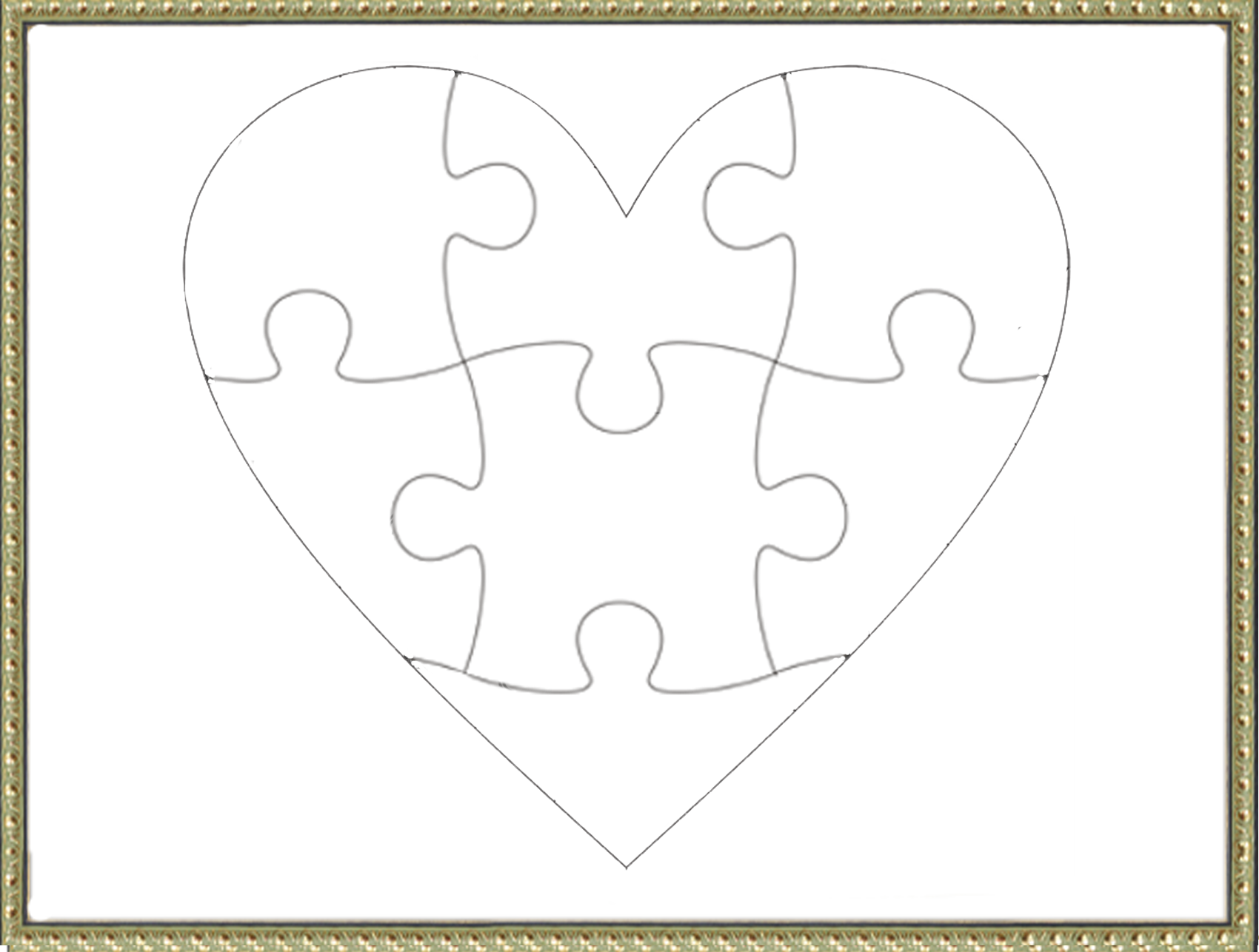 Сердце в рамке 7 элементов